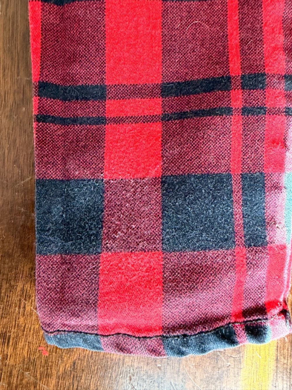 Black heart Red & Black Plaid Skinny Pants with Zip and Patch Details - Picture 3 of 9